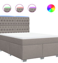 Boxspringbett mit Matratze Taupe 140x200 cm Stoff