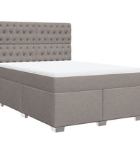 Boxspringbett mit Matratze Taupe 140x200 cm Stoff