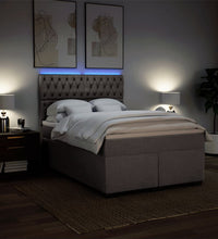 Boxspringbett mit Matratze Taupe 140x200 cm Stoff