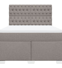 Boxspringbett mit Matratze Taupe 140x200 cm Stoff