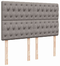 Boxspringbett mit Matratze Taupe 140x200 cm Stoff