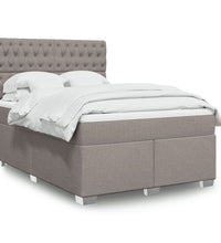 Boxspringbett mit Matratze Taupe 140x200 cm Stoff