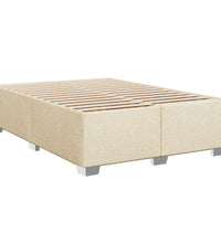 Boxspringbett mit Matratze Creme 140x200 cm Stoff