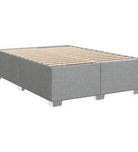 Boxspringbett mit Matratze Hellgrau 140x200 cm Stoff