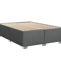 Boxspringbett mit Matratze Dunkelgrau 140x200 cm Stoff