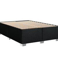 Boxspringbett mit Matratze Schwarz 140x200 cm Stoff