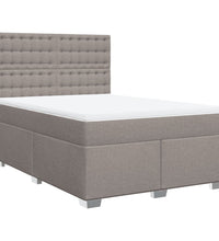 Boxspringbett mit Matratze Taupe 140x200 cm Stoff