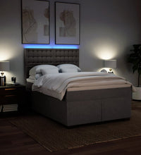 Boxspringbett mit Matratze Taupe 140x200 cm Stoff