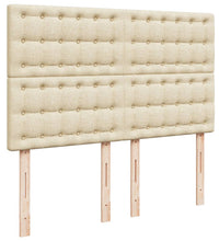 Boxspringbett mit Matratze Creme 140x200 cm Stoff