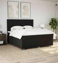 Boxspringbett mit Matratze Schwarz 180x200 cm Stoff