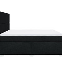 Boxspringbett mit Matratze Schwarz 180x200 cm Stoff