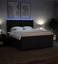 Boxspringbett mit Matratze Schwarz 180x200 cm Stoff