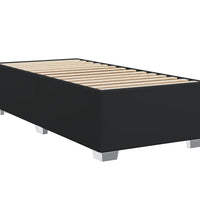 Boxspringbett mit Matratze Schwarz 80x200 cm Kunstleder