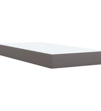 Boxspringbett mit Matratze Grau 90x200 cm Kunstleder
