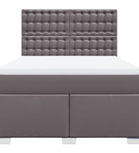 Boxspringbett mit Matratze Grau 140x200 cm Kunstleder
