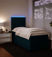 Boxspringbett mit Matratze Blau 80x200 cm Samt