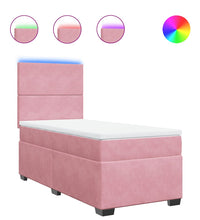 Boxspringbett mit Matratze Rosa 80x200 cm Samt