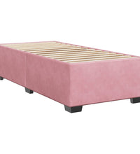 Boxspringbett mit Matratze Rosa 80x200 cm Samt