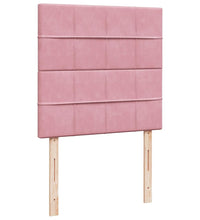 Boxspringbett mit Matratze Rosa 80x200 cm Samt