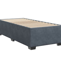 Boxspringbett mit Matratze Dunkelgrau 80x200 cm Samt