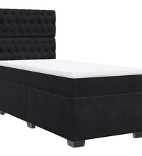 Boxspringbett mit Matratze Schwarz 80x200 cm Samt