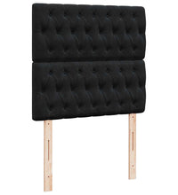 Boxspringbett mit Matratze Schwarz 80x200 cm Samt