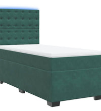 Boxspringbett mit Matratze Dunkelgrün 80x200 cm Samt