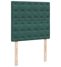 Boxspringbett mit Matratze Dunkelgrün 80x200 cm Samt