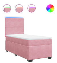 Boxspringbett mit Matratze Rosa 90x190 cm Samt