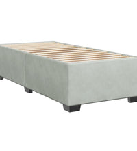 Boxspringbett mit Matratze Hellgrau 90x190 cm Samt