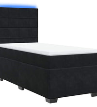 Boxspringbett mit Matratze Schwarz 90x190 cm Samt