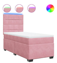 Boxspringbett mit Matratze Rosa 90x190 cm Samt