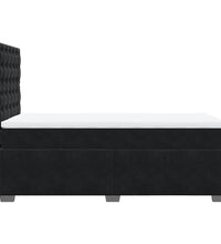Boxspringbett mit Matratze Schwarz 90x190 cm Samt