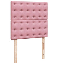 Boxspringbett mit Matratze Rosa 90x190 cm Samt