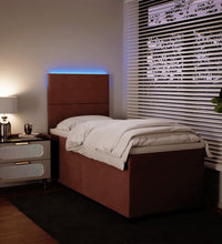 Boxspringbett mit Matratze Rosa 90x200 cm Samt