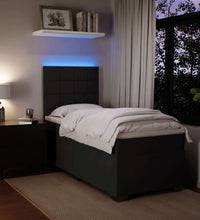 Boxspringbett mit Matratze Schwarz 90x200 cm Samt