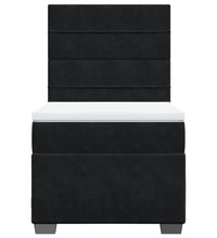 Boxspringbett mit Matratze Schwarz 90x200 cm Samt