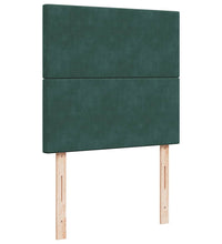 Boxspringbett mit Matratze Dunkelgrün 100x200 cm Samt