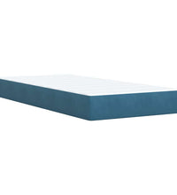 Boxspringbett mit Matratze Blau 100x200 cm Samt