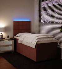 Boxspringbett mit Matratze Rosa 100x200 cm Samt