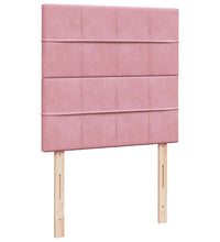 Boxspringbett mit Matratze Rosa 100x200 cm Samt