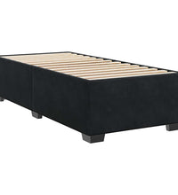 Boxspringbett mit Matratze Schwarz 100x200 cm Samt