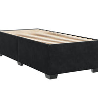 Boxspringbett mit Matratze Schwarz 100x200 cm Samt