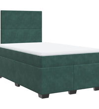 Boxspringbett mit Matratze Dunkelgrün 120x190 cm Samt