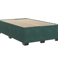 Boxspringbett mit Matratze Dunkelgrün 120x190 cm Samt