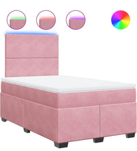 Boxspringbett mit Matratze Rosa 120x190 cm Samt