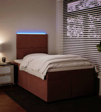Boxspringbett mit Matratze Rosa 120x190 cm Samt