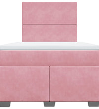 Boxspringbett mit Matratze Rosa 120x190 cm Samt