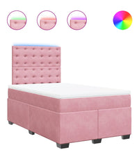 Boxspringbett mit Matratze Rosa 120x190 cm Samt