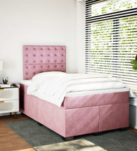 Boxspringbett mit Matratze Rosa 120x190 cm Samt
